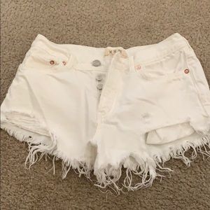 Free people white Jean shorts